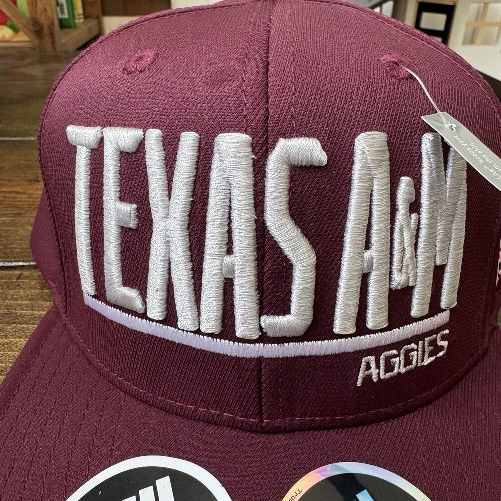 Texas A&M Aggies Hat Adidas‎ Climalite Trucker Snapback Pink Adidas Logo NWT - Picture 2 of 12